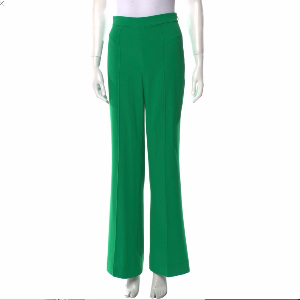 Alice + Olivia Kelly Green Dylan Wide Leg Pants.  SIZE 0.  EUC.